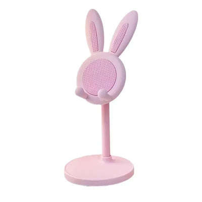 Cute Bunny Phone Stand – Adjustable Height & Angle Desk Holder for Smartphones & Tablets