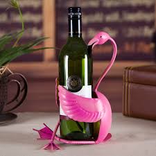 Flamingo Wine Bottle Holder – Elegant & Whimsical Wine Display for Home & Bar