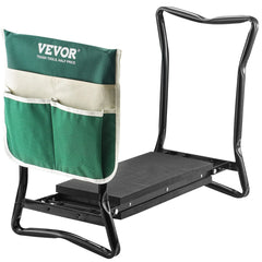 VEVOR Versatile Garden Kneeler and Seat - 330 Lbs Capacity, Comfortable 8" EVA Pad, Foldable Stool with Tool Bag - Perfect Gift for Gardening Enthusiasts, Seniors, and Parents