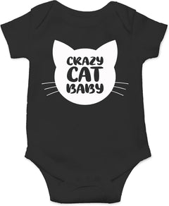 Crazy Cat Baby Bodysuit – Funny Unisex Infant Romper, Soft Cotton Baby Outfit for Boys & Girls