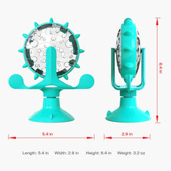 Interactive Pet Feeder Wheel – Slow Feeder Toy for Dogs & Cats, Treat Dispensing Training Ball