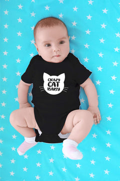 Crazy Cat Baby Bodysuit – Funny Unisex Infant Romper, Soft Cotton Baby Outfit for Boys & Girls