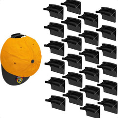 Premium Hat Organizer - Wall-Mounted Rack for Up to 20 Baseball Caps, Adjustable Multi-Layer Hanger for Closet or Door Storage