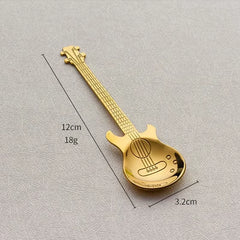 Stainless Steel Guitar-Shaped Coffee & Tea Spoon