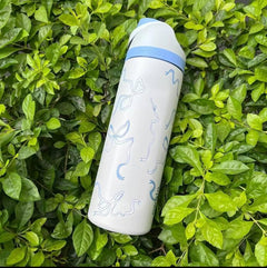 Owala Freesip 24 oz Insulated Stainless Steel Water Bottle with Bow Tie Design, BPA-Free Portable Hydration Flask