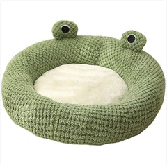 Frog-Shaped Pet Bed – Cozy Comfort for Cats & Dogs!