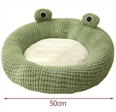 Frog-Shaped Pet Bed – Cozy Comfort for Cats & Dogs!