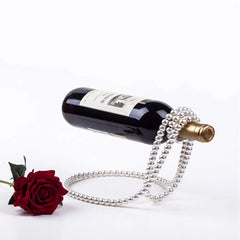 Elegant Pearl Necklace Wine Bottle Holder