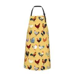 Rooster Apron – Unisex Chicken Apron with 2 Pockets, Adjustable Bib for Cooking, Baking & Gardening