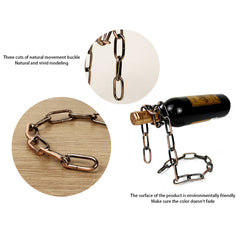 Magic Iron Chain Wine Bottle Holder – Floating Metal Wine Rack for Home & Bar