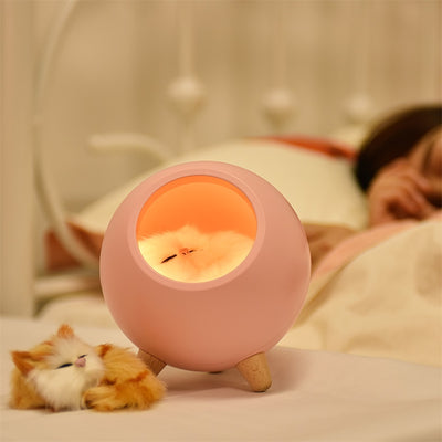 LED Cat Night Light – USB Touch Dimmable Lamp