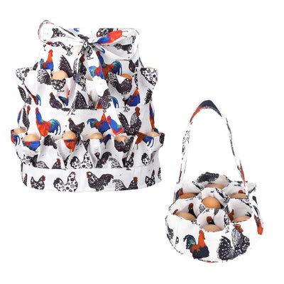 Egg Collecting Apron & Basket – Pocket Canvas Holder