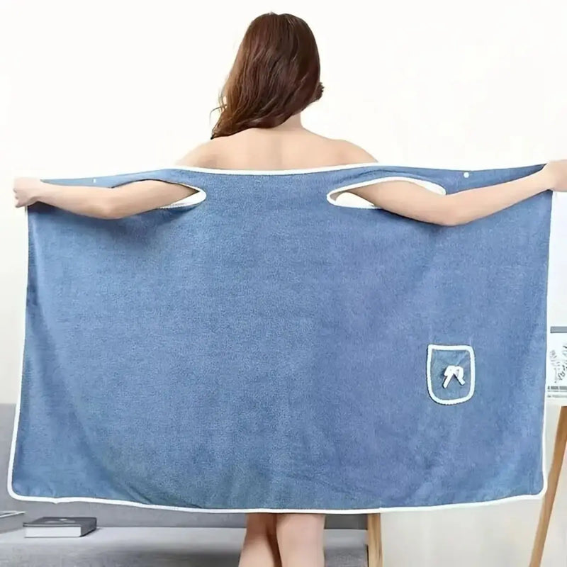 Wearable Quick-Dry Bath Towel – Soft Microfiber Spa & Shower Wrap for Home, Beach & Gym