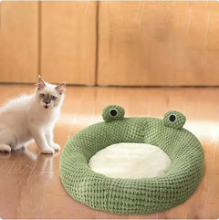 Frog-Shaped Pet Bed – Cozy Comfort for Cats & Dogs!