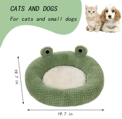 Frog-Shaped Pet Bed – Cozy Comfort for Cats & Dogs!