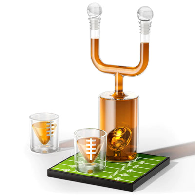 Kollea Football Whiskey Decanter Set – 28oz with Glasses