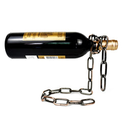 Magic Iron Chain Wine Bottle Holder – Floating Metal Wine Rack for Home & Bar